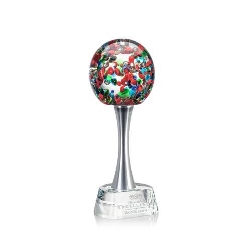Corporate Awards - Modern Awards - Fantasia Spheres on Willshire Base Glass Award