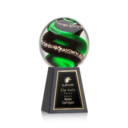 Corporate Awards - Modern Awards - Zodiac Spheres on Tall Marble Glass Award