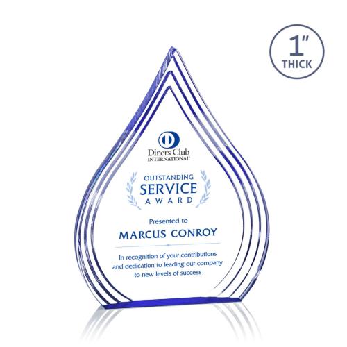 Corporate Awards - Budget Awards & Trophies - Dover Full Color Blue Acrylic Award
