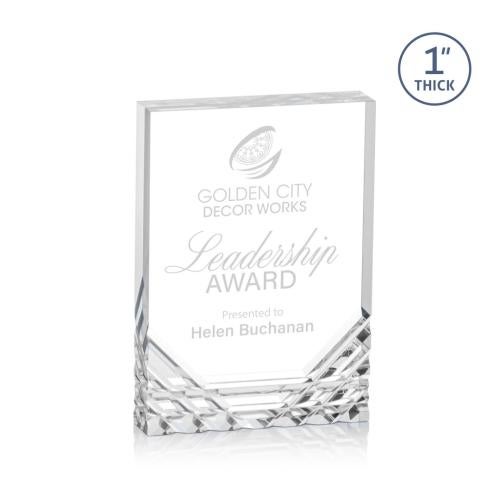 Corporate Awards - Budget Awards & Trophies - Elektra Clear Rectangle Acrylic Award
