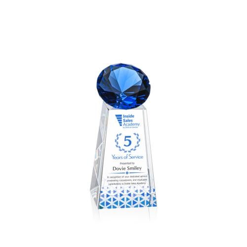 Corporate Awards - Glass Awards - Colored Glass Awards - Novita Full Color Sapphire Crystal Award