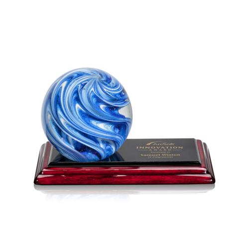 Corporate Awards - Modern Awards - Naples Spheres on Rosewood Base Award