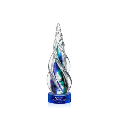 Corporate Awards - Modern Awards - Alderon on Stanrich Base - Blue