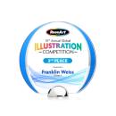 Stanton Full Color Blue Circle Crystal Award