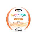 Stanton Full Color Orange Circle Crystal Award