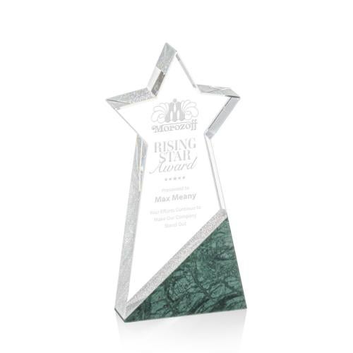 Corporate Awards - Glass Awards - Colored Glass Awards - Taunton Star Crystal Award