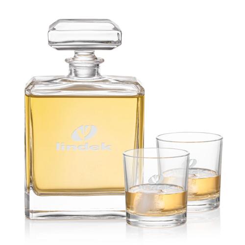 Corporate Recognition Gifts - Etched Barware - Maschito Decanter Set