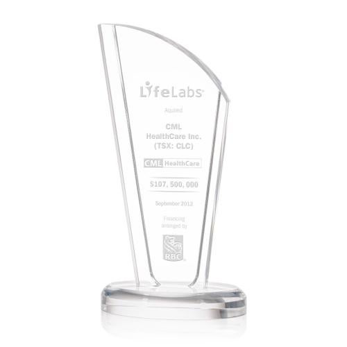 Corporate Awards - Acrylic Awards - Bridgewood Clear Sail Acrylic Award
