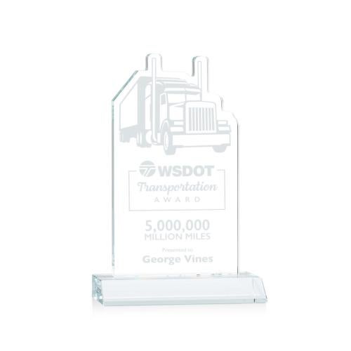 Corporate Awards - Crystal Awards - Longhaul Clear Abstract / Misc Crystal Award