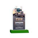 Longhaul Full Color Green Abstract / Misc Crystal Award