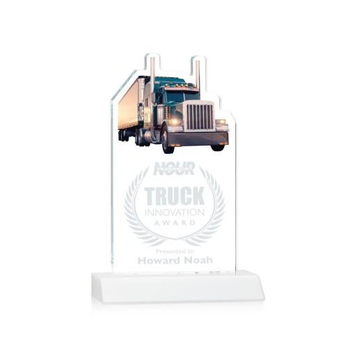 Corporate Awards - Crystal Awards - Longhaul White Abstract / Misc Crystal Award