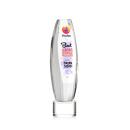 Hoover Full Color Clear on Marvel Base Obelisk Crystal Award