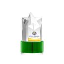 Berkeley Full Color Green on Marvel Base Star Crystal Award