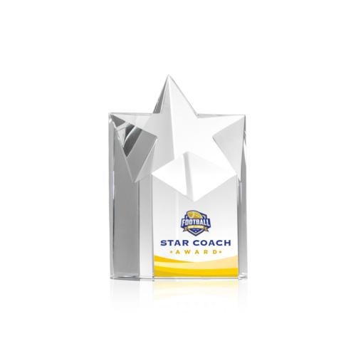 Corporate Awards - Crystal Awards - Crystal Star Awards - Berkely Full Color Star Crystal Award