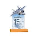 Top Gun Full Color Amber Abstract / Misc Crystal Award
