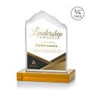 Everest Full Color Amber Peak Crystal Award