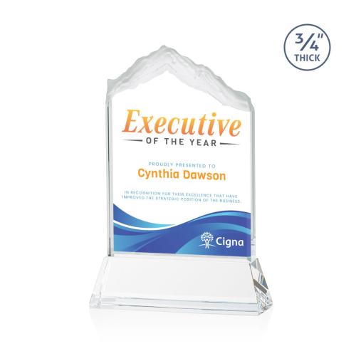 Corporate Awards - Award Shapes - Mountain Awards - Everest Full Color  Starfire on Newhaven Peak Crystal Award