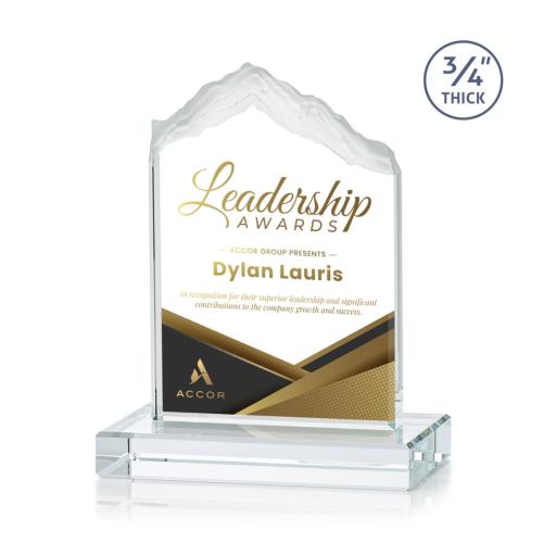Corporate Awards - Award Shapes - Mountain Awards - Everest Full Color Starfire Peak Crystal Award