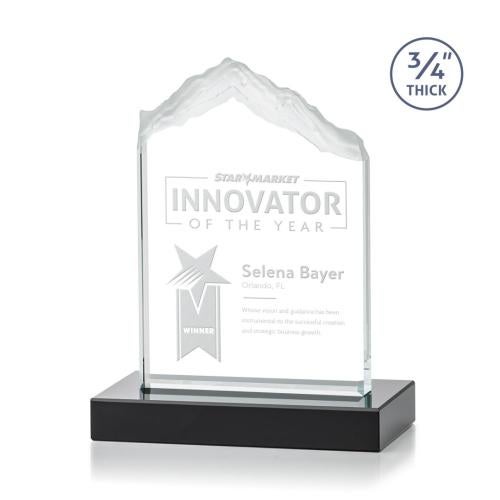 Corporate Awards - Award Shapes - Mountain Awards - Everest Black Peak Crystal Award
