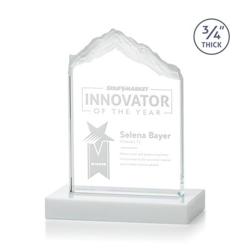 Corporate Awards - Award Shapes - Mountain Awards - Everest White Peak Crystal Award