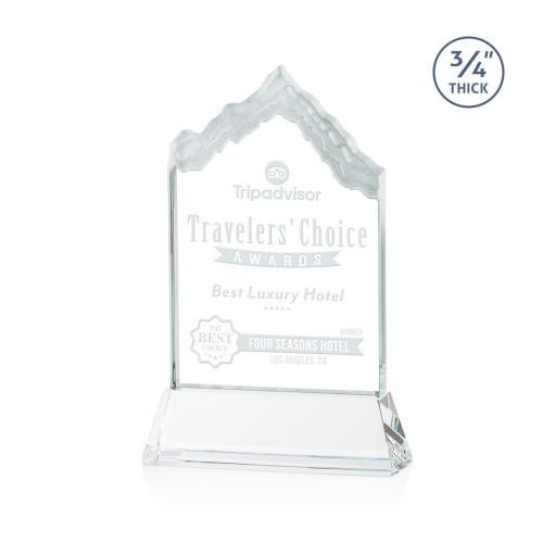 Corporate Awards - Award Shapes - Mountain Awards - McKinley Starfire on Newhaven Peak Crystal Award