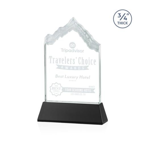 Corporate Awards - Award Shapes - Mountain Awards - McKinley Black on Newhaven Peak Crystal Award