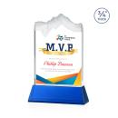 Kilimanjaro Full Color Blue on Newhaven Peak Crystal Award