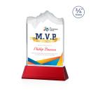 Kilimanjaro Full Color Red on Newhaven Peak Crystal Award