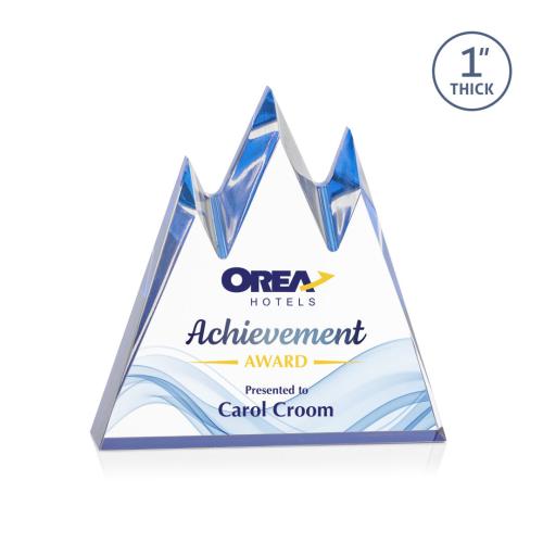 Corporate Awards - Acrylic Awards - Banff Full Color Blue Peak Acrylic Award