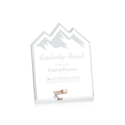 Corporate Awards - Acrylic Awards - Polaris Summit Gold Peak Acrylic Award