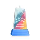 Millington Full Color Sky Blue on Base Star Crystal Award