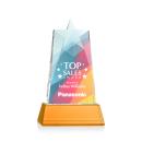 Millington Full Color Amber on Base Star Crystal Award