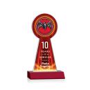 Laidlaw Full Color Red Circle Crystal Award