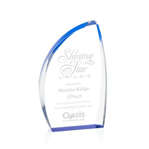 Corporate Awards - Acrylic Awards - Duncan Blue Sail Acrylic Award
