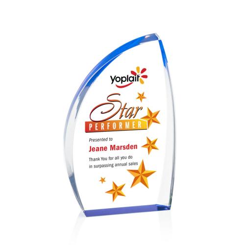 Corporate Awards - Acrylic Awards - Duncan Full Color Blue Sail Acrylic Award