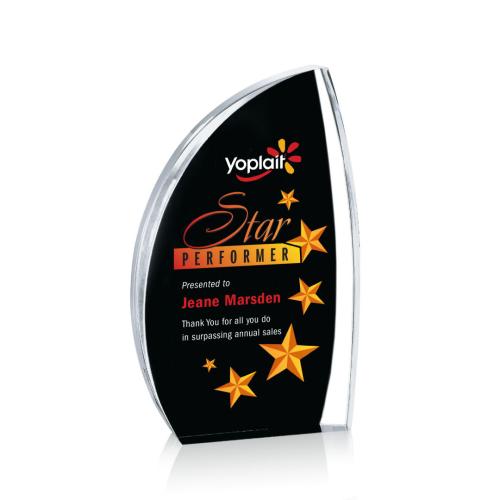 Corporate Awards - Acrylic Awards - Duncan Full Color Black Sail Acrylic Award