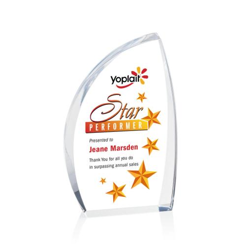 Corporate Awards - Acrylic Awards - Duncan Full Color Clear Sail Acrylic Award