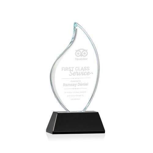 Corporate Awards - Crystal Awards - Crystal Flame Awards - Odessy Black on Newhaven Flame Crystal Award