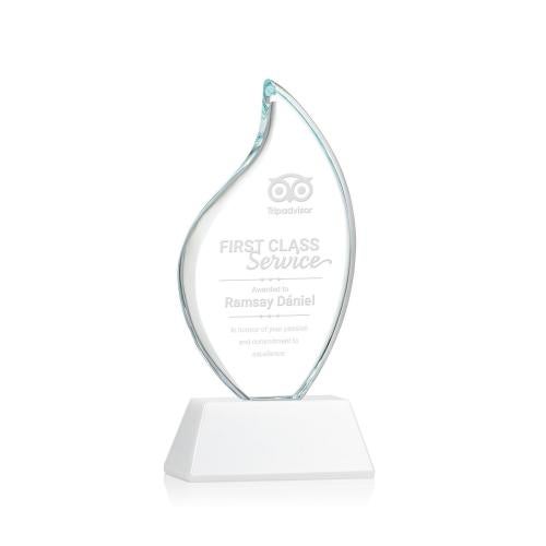 Corporate Awards - Crystal Awards - Crystal Flame Awards - Odessy White on Newhaven Flame Crystal Award