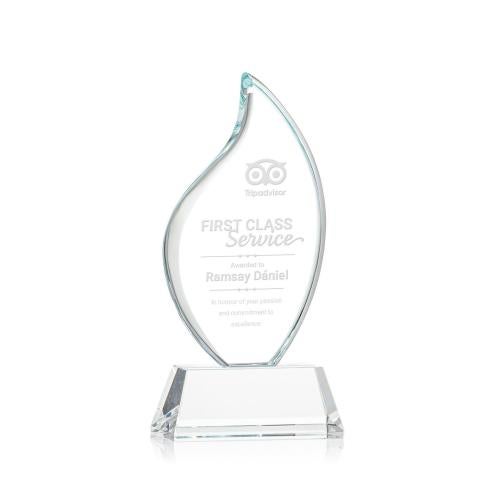 Corporate Awards - Crystal Awards - Crystal Flame Awards - Odessy Clear on Newhaven Flame Crystal Award