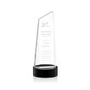 Belmont Tower Black on Stanrich Base Obelisk Crystal Award