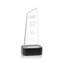 Belmont Tower Black on Padova Base Obelisk Crystal Award