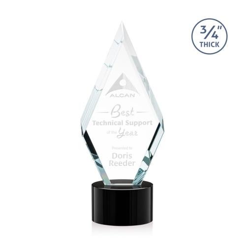 Corporate Awards - Crystal Awards - Richmond Black on Marvel Base Crystal Award