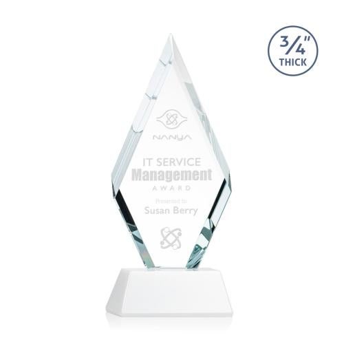 Corporate Awards - Crystal Awards - Richmond White on Newhaven Base Crystal Award