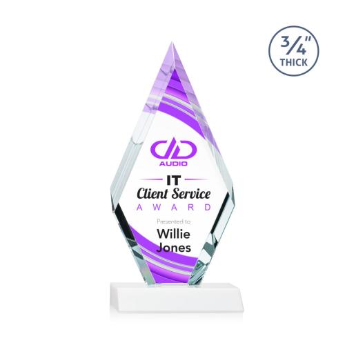 Corporate Awards - Full Color Awards - Richmond Full Color White Crystal Award