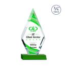 Richmond Full Color Green Crystal Award
