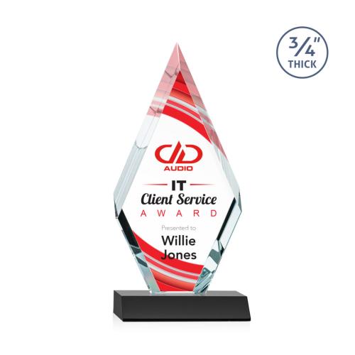 Corporate Awards - Full Color Awards - Richmond Full Color Black Crystal Award