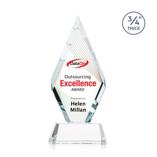 Corporate Awards - Full Color Awards - Richmond Full Color Clear on Newhaven Crystal Award