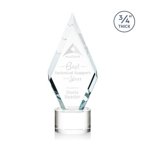 Corporate Awards - Crystal Awards - Richmond Clear on Marvel Base Crystal Award
