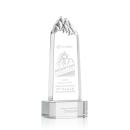 Himalayas Tower Clear on Base Obelisk Crystal Award